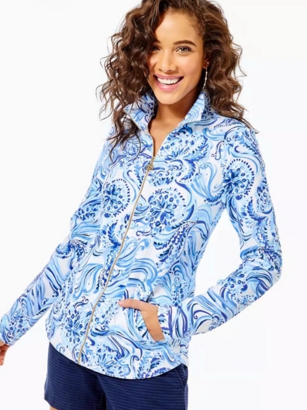 Lilly Pulitzer Leona Full Zip Jacket UPF 50